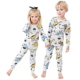 thumbnail image 4 of LIIPEE Cartoon Graphic Pajamas For Boys Long Sleeve Tees And Pants Pajama Set 2 Piece Kids Autumn Comfortable Cute Everyday Sleepwear,11-12 Years, 4 of 8