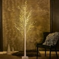 Prelit Birch Tree, 3 Pack 4FT 5FT 6FT Birch Tree with Warm White