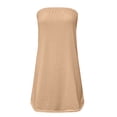 thumbnail image 3 of Fznquz Sleeveless Tops For Women Plain Summer Casual Tube Tops Solid Color Strapless Bandeau Beige Women'S Fashion, 3 of 4