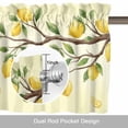 thumbnail image 6 of Farmhouse Valance Curtain for Windows Summer Yellow Green Lemon Gnomes Branches Gradient Rod Pocket Curtain Valances Short Window Treatments Panels for Kitchen Bathroom Laundry Basement 60 x 14 Inch, 6 of 9