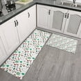 thumbnail image 2 of White Christmas Icon Pattern Kitchen Rugs Sets Of 2,Anti Fatigue Kitchen Mat Rugs Non Slip Washable,Decorative Kitchen Floor Mats for Kitchen,Sink,Laundry,17"x30"+17"x47", 2 of 7