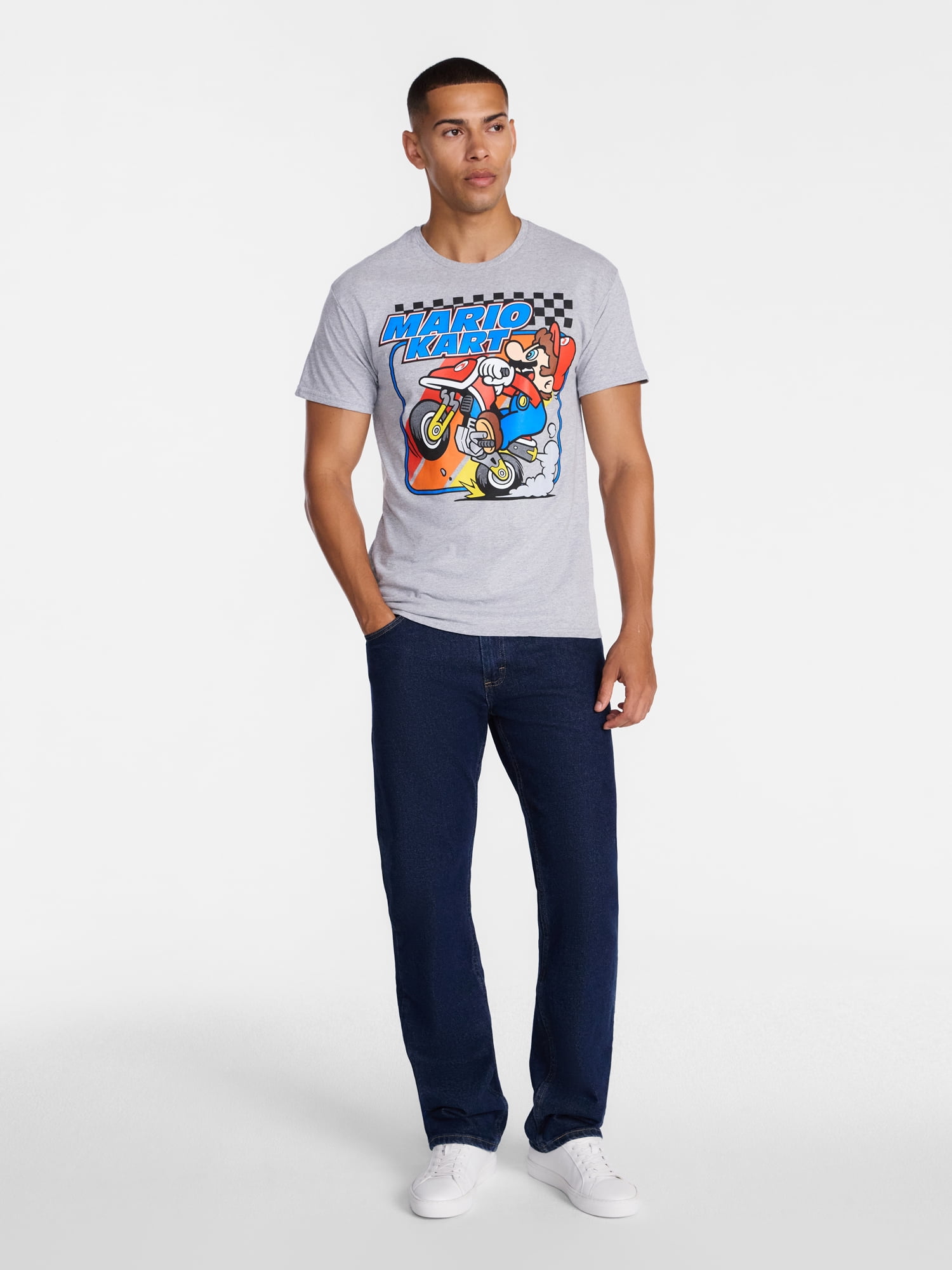 Mario Kart Men's Big Men's Graphic Tee with Short Sleeves, Sizes S-3XL