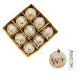 thumbnail image 3 of 9pcs Christmas Ball Ornaments, 3.15 Inch Plastic Shatterproof Baubles with Glitter and Hand-Painted Designs, Hanging Holiday Tree Decorations in Assorted Colors, 3 of 5