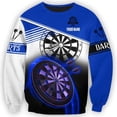 thumbnail image 3 of Personalized 3D Dart Shirts for Men, Dart Tshirts for Team, Dart League T-Shirt, Dart Gift, Graphic Darts Print Short Sleeve (ZipHoodie, 2XL), 3 of 5