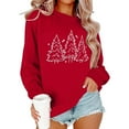 thumbnail image 4 of Christmas Tree Sweatshirts for Women 2025 Long Sleeve Crewneck Pine Tree Graphic Sweatshirt Xmas Holiday Pullover Tops, 4 of 7