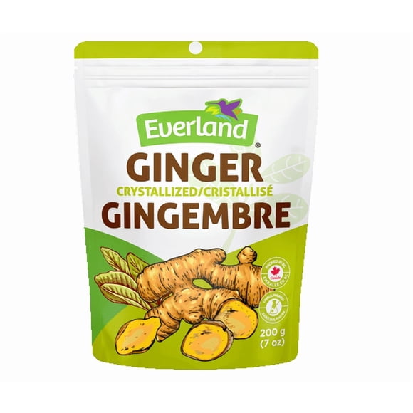 Everland Crystallized Ginger, Unsulfured, Sweet & Spicy Chewy Ginger Candy Snack- 200g