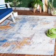 thumbnail image 5 of SAFAVIEH Barbados Kelsang Abstract Indoor/Outdoor Area Rug, Ivory/Blue Rust, 8' x 10'5", 5 of 5
