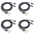 thumbnail image 1 of 2 RCA A Doble Conector 6 35 Cable Audio Mezclador Amplificador Adaptador, 1 of 9