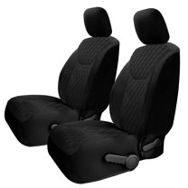 For 2007-2017 Jeep Wrangler JKU 4 Door FH Group Neoprene Waterproof Custom Fit Car Seat Covers Front Set - Black