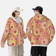 thumbnail image 4 of Balery Yellow Flowers Men's Women's UPF 50+ Sun Protection Lightweight Hoodie Performance Long Sleeve Shirt for Fishing Running-Medium, 4 of 7