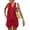 Red, variant on Women's Summer 2 Piece Outfits Sleeveless Matching Sets Button Down V Neck Vest Waistcoat and Pockets Shorts