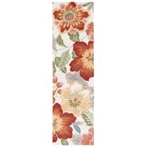 SAFAVIEH Chelsea Caryn Floral Runner Rug, Ivory/Pink, 2'3" x 8'