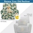 thumbnail image 4 of Xoenoiee White Flower Pattern Recliner Slipcovers with Arms 4 Pieces Lazyboy Recliner Chair Cover Non Slip Recliner Slip Covers for Recliner Chair with Pockets Furniture Protector for Living Room, 4 of 7