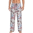 thumbnail image 2 of Kdxio Abstract Floral Print Men's Sleep Pajama Pant Lounge Pants with Pockets, 2 of 8