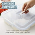 thumbnail image 2 of Chef Pomodoro Pizza Dough Proofing Box, 14 x 11-Inch, Pizza Dough Container, Fits 4-6 Dough Balls, Household Pizza Dough Tray With Convenient Carry Handle (Blue), 2 of 5