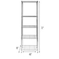 thumbnail image 2 of Honey-Can-Do 5-Tier Heavy Duty Adjustable Storage Shelving Unit, Chrome, 2 of 7