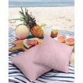 thumbnail image 3 of Pack of 2 Outdoor Pillow Covers, Geometric Textured Pink Waterproof Square Throw Pillowcase Cushion Decorative Pillow Covers for Couch Patio Tent, 26x26 in, 3 of 6
