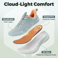 thumbnail image 4 of FitVille Wide Women's Walking Shoes Breathable Mesh Workout Sports Gym Sneakers, 4 of 6