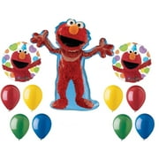 ELMO Sesame Street Colorful (11) Birthday Party Mylar & Latex Decor Balloons Set