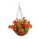thumbnail image 4 of Flores artificiales en cesta colgante, adorno para jardín, plantas colgantes de imitación Rojo, 4 of 9