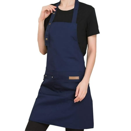 

QING SUN Apron Home Kitchen Apron Sleeveless Halter Apron Waterproof Oilproof and Hand Wipeable
