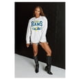 thumbnail image 3 of Women's Gameday Couture  White Los Angeles Rams Swift Strike Essential Oversized Long Sleeve T-Shirt, 3 of 4