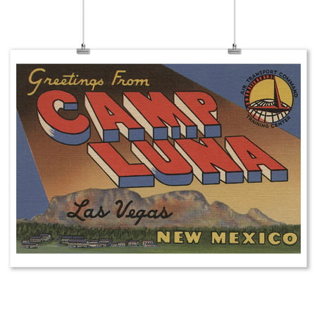 Greetings from Camp Luna, Las Vegas, New Mexico (9x12 Art Print, Wall Decor Travel (Best Time To Travel To Las Vegas And Save Money)