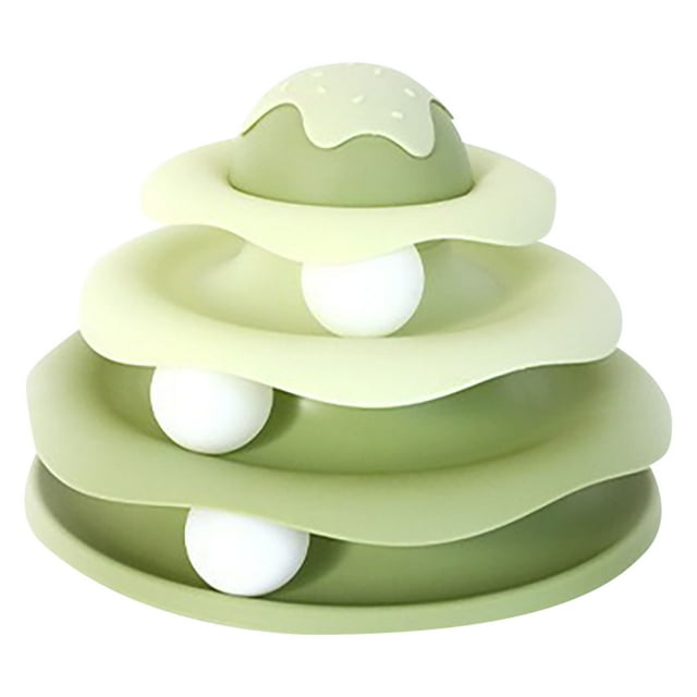 Cat Ba L L T Rack Toy Interactive Cat Toy En Gaging F U N For Indoor Cats M U Lti Layer Design Ice C Ream Structure Detachable And Easy To Clean Dog Soft Dog Chew for Aggressive Chewers Medium Breed