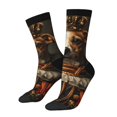 thumbnail image 1 of Fotbe Modern Cute Dog Calcetas Largas con Estampado para Hombre y Mujer – Calcetas de Compresión Transpirables y Elásticas, Viajar y Uso Diario Talla 5-11, 1 of 6