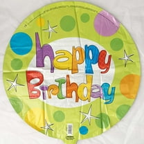 Happy Birthday 'Polka Dot And Stars' Balloon Foil Mylar Balloon (1ct)