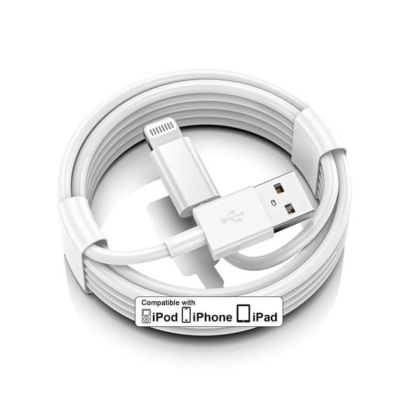 Cable para iPhone para auto FUPYWP USB-A a Lightning de 0,9 m, blanco