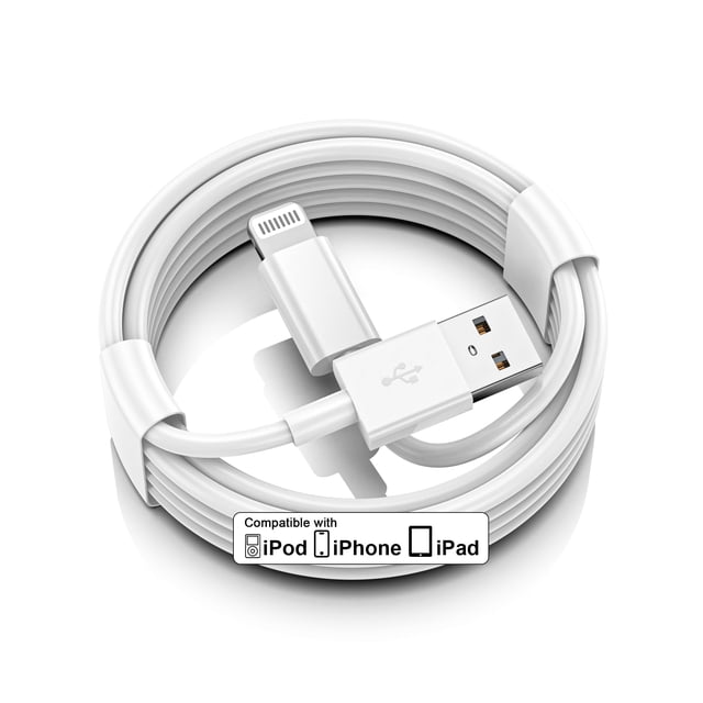 Cable para iPhone para auto FUPYWP USB-A a Lightning de 0,9 m, blanco