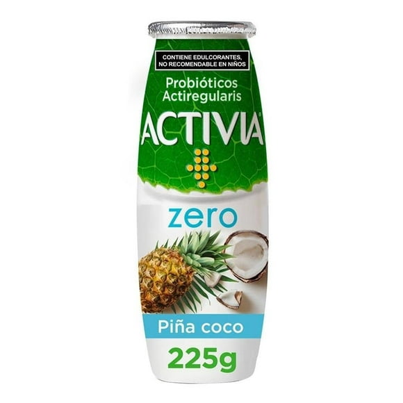 Alimento lácteo fermentado Activia piña coco sin azúcar 225 g