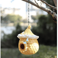 thumbnail image 2 of Honeycomb Beehive Birdhouse with Sunflower & Bee Accents, Hanging Birdhouse for Outside, Resin Birdhouses for Bluebird Sparrow Finch Cardinals Garden, Patio, Yard, 2 of 6