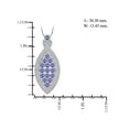 thumbnail image 3 of 3.00 Carat T.G.W. Tanzanite And White Diamond Accent Sterling Silver 3-Piece Marquise Jewelry set, 3 of 7