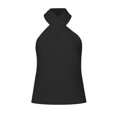 thumbnail image 4 of Women's Fashion Solid Color Sleeveless Neck Tops Casual Basic Staple Tee for All Seasons Pair With Jeans Shirts for Summer Women Athletic Top Women Womens Long Sleeve Cold Gear, 4 of 7