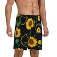 thumbnail image 2 of Pofeuu Flower (2) Print Men's Soft Woven Elastic Waistband Sleep Pajama Short-X-Large, 2 of 6