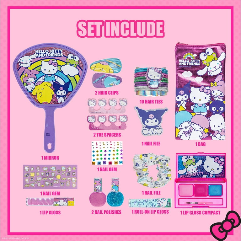 Hello Kitty and Friends Mega Cosmetic Set, Lip, Nail, and Hair