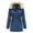 b04-blue womens puffer coats, variant on Holiday ! Winter Coat for Women Flannel Jackets Warm Thick Coats Hooded Outdoor Jacket Zip Up Outwear Plus Size Outerwear Gifts Christmas Gift
