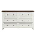 thumbnail image 3 of DEALTOPS Farmhouse 6-drawer Dresser, Versatile Chest of Drawers for Living Room or Bedroom, White, 3 of 7