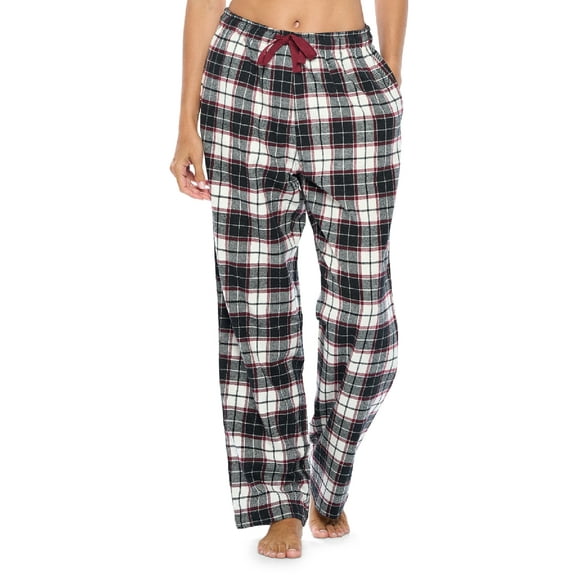 Ashford & Brooks Women's Super Soft Flannel Plaid Pajama Sleep Pants