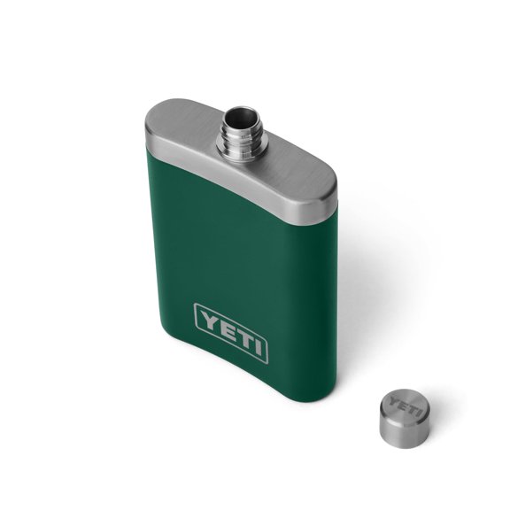 Hip Flask YETI de acero inoxidable con embudo, 7 onzas, color verde