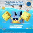 thumbnail image 5 of MoKo Kids Swim Vest with Armbands, Toddler Floaties 20-50 lbs, 2-7 Years Girls Boy, Sky Blue Yellow, 5 of 6