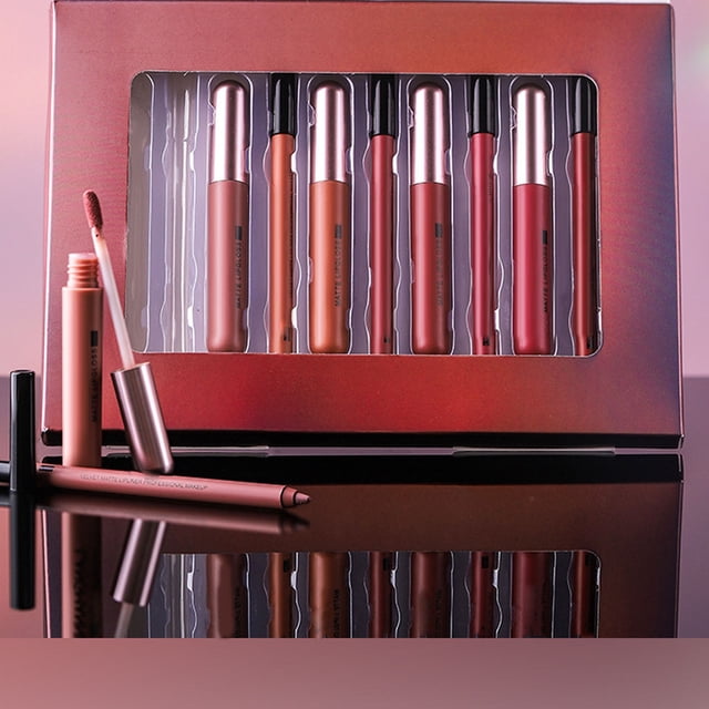 Set de láspiz labial líquido, Juego de glasado de labios de labios set fácil aplicar 12pcs mate impermeable para fiestas