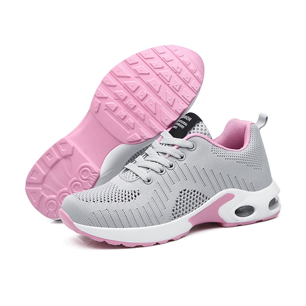 ZheElen 1 Pair Women Running Shoes Knitted Sports Sneakers Outdoor Breathable Walking Gym Shoes US Size 38 38 Walmart