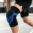 thumbnail image 5 of Kids Sports Knee Pads, Thick Padded Breathable Knee Sleeve Protector, Shock‑Absorbing Knee Guard for Basketball Running Cycling Outdoor Sports for Children(Blue,L), 5 of 6