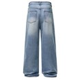 thumbnail image 6 of GrmtClth Y2k Baggy Flared Jeans for Men Casual 90s Vintage Bell Bottom Jeans Wide Leg Denim Pants Trendy Relaxed Fit Grunge Pants M, 6 of 7