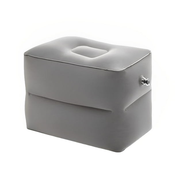 Advancent Reposapiés inflable, almohada de aire de doble capa, reposapiés debajo del escritorio para viajes en avión al aire libre, Conjuntos de muebles de dormitorio Gris