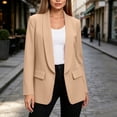 thumbnail image 4 of Purcolt Blazer for Women Lightweight Casual Boyfriend Notched Lapel Open Front Long Sleeve Jackets Suit Comfort Stretchy Slim Fit Business Work Office Outerwear, 4 of 7