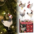 thumbnail image 5 of Cheer US 8Pcs Funny Acrylic Christmas Chicken Ornament Set, Christmas Chicken Ornaments, Christmas Tree Decorations Christmas Ornament, Chicken Christmas Hanging Ornaments, 5 of 8